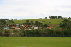 Quebrada Grande from across the soccer field.